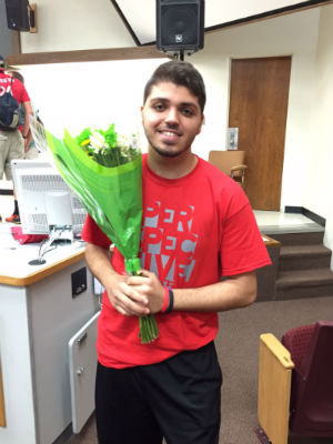 Ahmad with Flowers